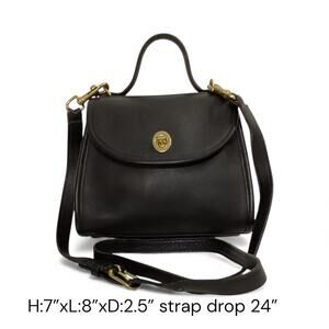 vintage Coach Regina black leather bag (style 9983) brass hardware